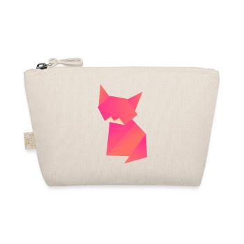 Katze Origami Polygon - Bio-Täschchen - Natur - Vorne