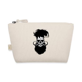 tete de mort barbu hipster moustache crane barbe s - Trousse biologique - nature - Devant