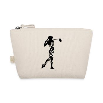 Golf female tribal eu - Organic Pouch - nature - Front