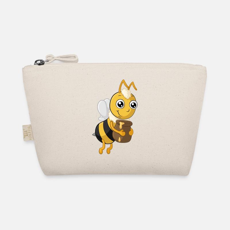 Hardworking cartoon honey bee Organic Pouch