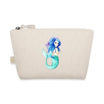 Pretty cartoon mermaid - Organic Pouch - nature - Front