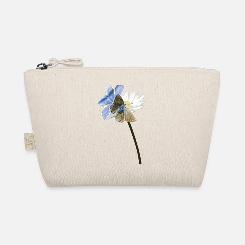 Zwei Bläuling Schmetterlinge auf einer Blüte Bio-Täschchen