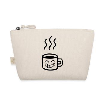 Kaffee kawaii Anime Lächeln - Bio-Täschchen - Natur - Vorne