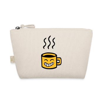 Kaffee kawaii Anime Lächeln - Bio-Täschchen - Natur - Vorne