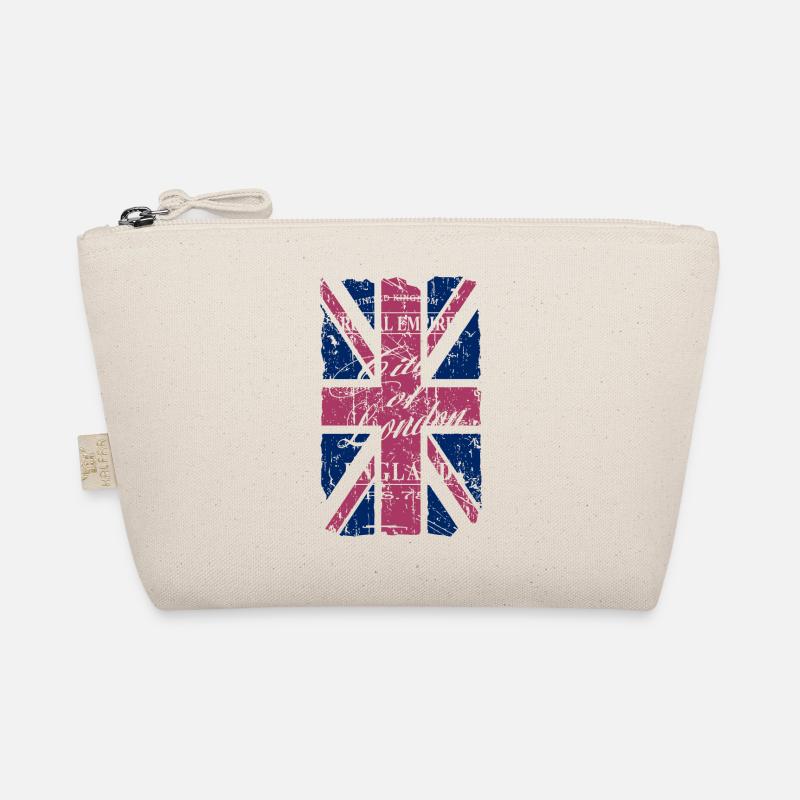 Union Jack - London - Vintage Look - Bio-Täschchen - Natur