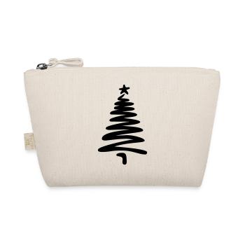 Christmas tree linear hand-drawn - Organic Pouch - nature - Front