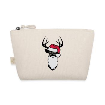 deer christmas santa - Bio-Täschchen - Natur - Vorne