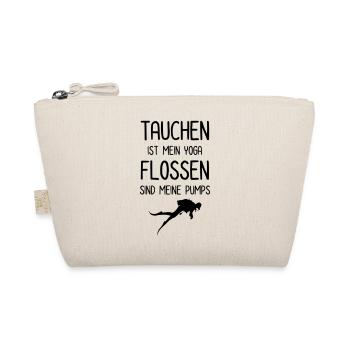 Tauchen ist mein Yoga Flossen sind meine Pumps - Bio-Täschchen - Natur - Vorne