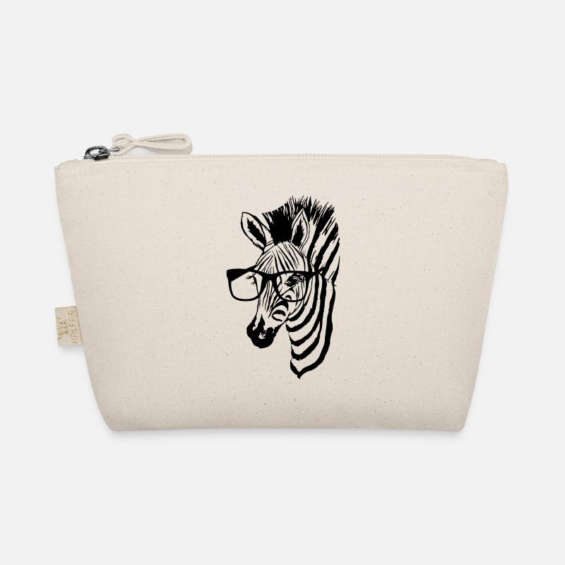 Zebra with glasses Organic Pouch