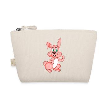 rosa lieber Hase - Bio-Täschchen - Natur - Vorne