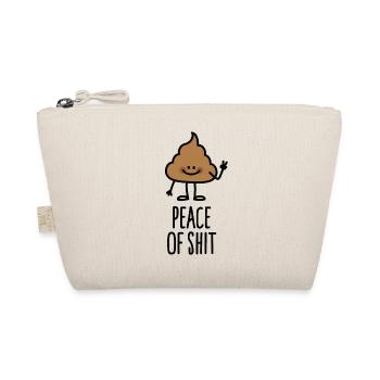 Peace of shit - Piece of shit Wortspiel Scheiße - Bio-Täschchen - Natur - Vorne