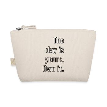 The day is yours. Own it. als Schriftzug - Bio-Täschchen - Natur - Vorne