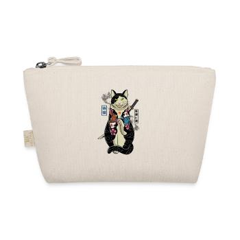 samurai cat - neko maneki - Organic Pouch - nature - Front