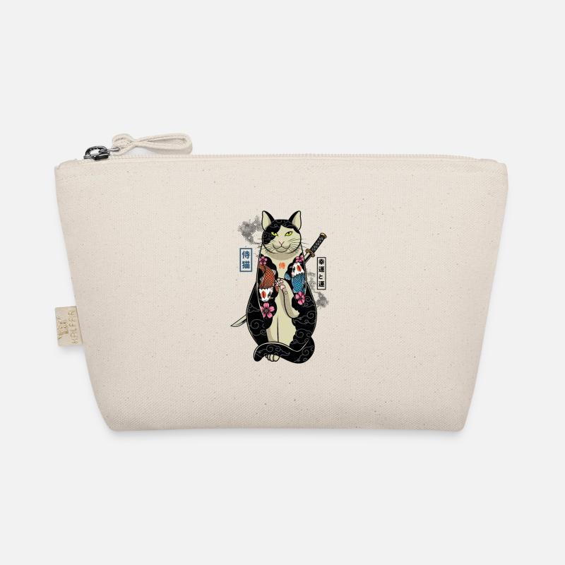 samurai cat - neko maneki Organic Pouch