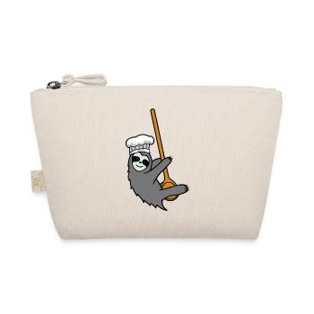 Industrious sloth kitchen cooking cooking spoon hobby chef - Organic Pouch - nature - Front