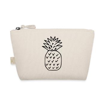 Pineapple Emoji Fruit Sticker Sketch black - Organic Pouch - nature - Front