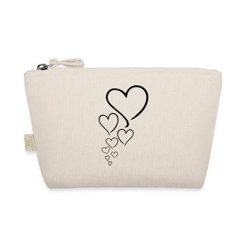 Heart spreads love - Organic Pouch - nature - Front