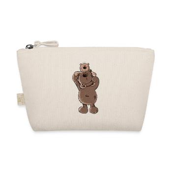 Bear Dad or Bear Brother I Siblings I Papa - Organic Pouch - nature - Front