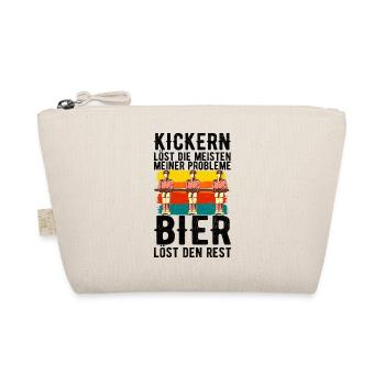Tischfußball Tischkicker Kickern Kickerspieler - Bio-Täschchen - Natur - Vorne