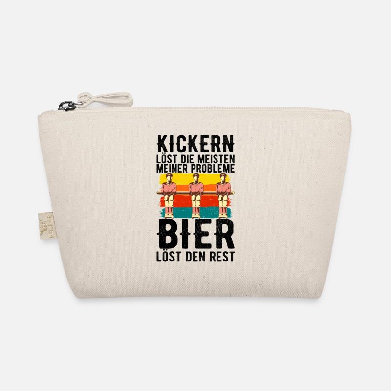 Tischfußball Tischkicker Kickern Kickerspieler - Bio-Täschchen - Natur