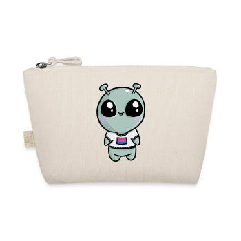 Cute Alien UFO Bisexual Bi Flag Flag LGBTQ - Organic Pouch - nature - Front