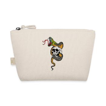 snake vipere skull skull of death old school - Organic Pouch - nature - Front