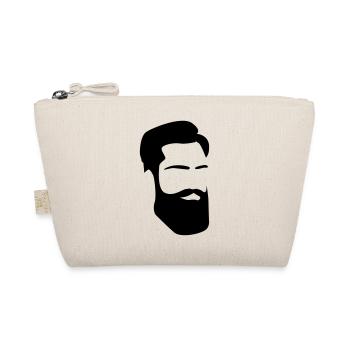 Hipster Vollbart beard bart Mann Männer - Bio-Täschchen - Natur - Vorne