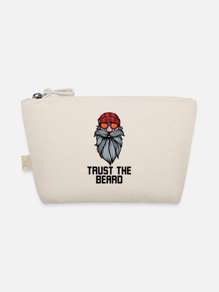 Facial Hair Beard Statement Bearded Full Beard - Organic Pouch - nature - Front