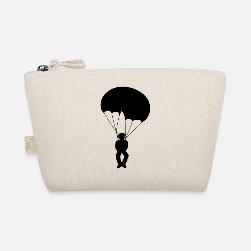 Silhouette Fallschirmspringer Design Bio-Täschchen