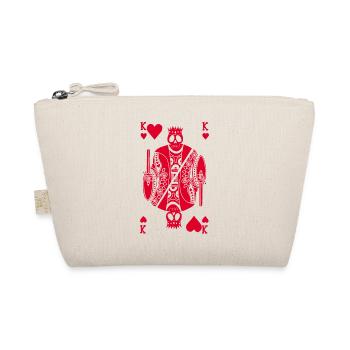 Red Skeleton of the King of Hearts - Organic Pouch - nature - Front