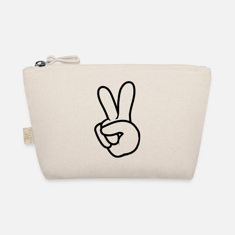 Hand Zeichen Peace Bio-Täschchen