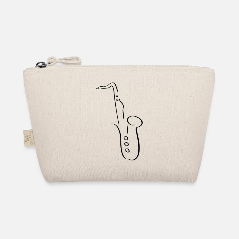 Saxophone Line Art - Minimalist Organic Pouch