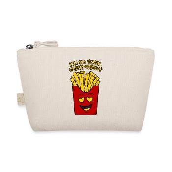 Pommes Frites total unterpommest lustige Pommes - Bio-Täschchen - Natur - Vorne