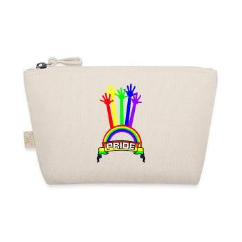 Pride hands rainbow - Organic Pouch - nature - Front