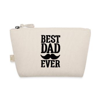 Best Father Dad Hipster Mustache Father's Day Dad - Organic Pouch - nature - Front