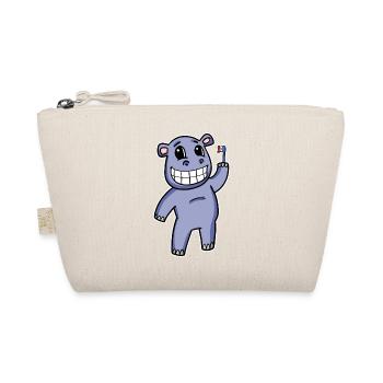 Hippopotame avec brosse à dents - Trousse biologique - nature - Devant