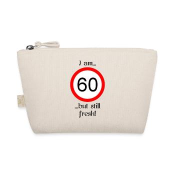 60 years but fresh script black - Organic Pouch - nature - Front