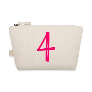 4 YEARS. 4th ANNIVERSARY. BIRTHDAY 4 YEARS. 4 - Organic Pouch - nature - Front