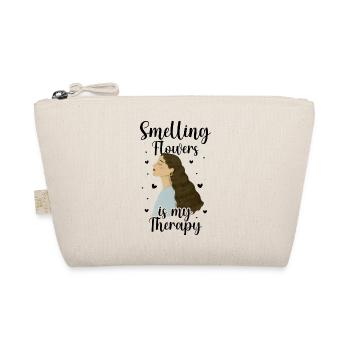 Smelling Flowers Is My Therapy Botanical Florist P - Bio-Täschchen - Natur - Vorne