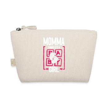 Momma Thinks It's a Girl Gender Reveal Funny Baby - Bio-Täschchen - Natur - Vorne