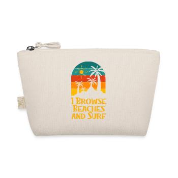 I Browse Beaches and Surf Beach Surfing Ocean - Bio-Täschchen - Natur - Vorne