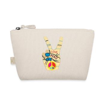 Peace Hand Love - Bio-Täschchen - Natur - Vorne
