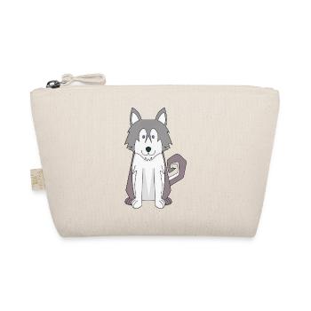 Dog Cartoon Amazing Siberian Husky - Organic Pouch - nature - Front
