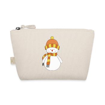 Frostiger Winterschneemann - Bio-Täschchen - Natur - Vorne