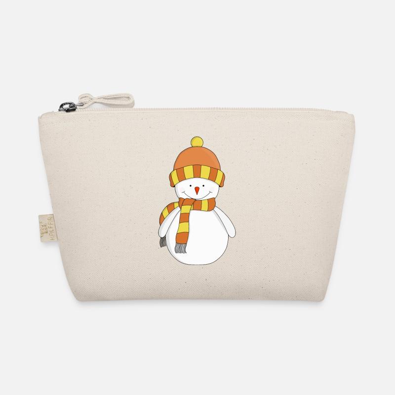 Frostiger Winterschneemann Bio-Täschchen