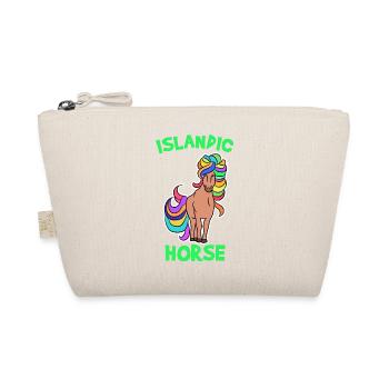 Horse Love Pony Icelandic Horses Icelandic Pony Saying - Organic Pouch - nature - Front