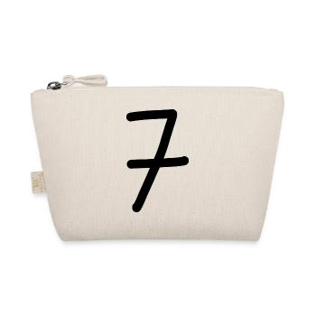 7 Number seven number black birthday - Organic Pouch - nature - Front