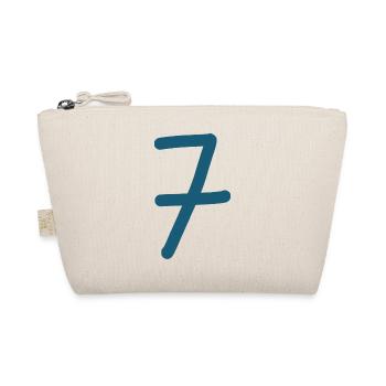 7 Number seven number birthday - Organic Pouch - nature - Front