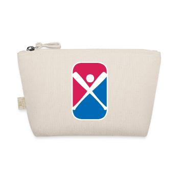 Baseball Schläger Sport Logo lustiges Geschenk - Bio-Täschchen - Natur - Vorne