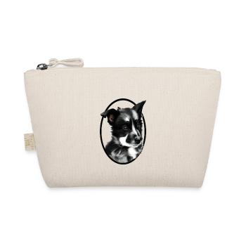Black and white working dog-Sheep dog - Organic Pouch - nature - Front